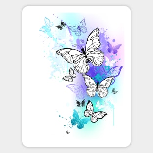 Flying Butterflies Watercolor Sticker